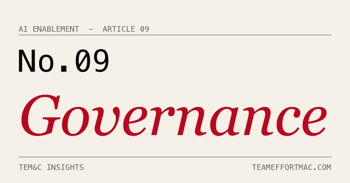 AI Governance Is an Operating Discipline, Not a Compliance Checkbox